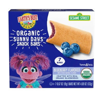 Earth&#39;s Best Sesame Street Organic Sunny Days Blueberry Snack Bars - 0.67oz/7ct