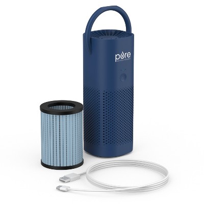 Blue Portable HEPA Air Purifier with Odor Absorbing Filter