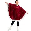 PAVILIA Angel Wrap Hooded Blanket for Women Adult, Wearable Cozy Wrap Throw Fleece Shawl Cape - 2 of 4