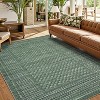 Washable Checkered Waffle Print Rug Non Slip Low Pile Rug Soft Contemporary Throw Floor Cover Foldable Indoor Carpet for Living Room Bedroom Playroom - 2 of 4