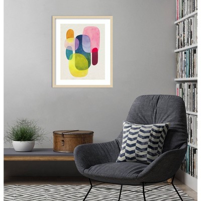 Sunlit Spectrum I 21"x25" Svelte Natural Framed Abstract Print