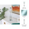 Modern Glass and Metal Hourglass with Decorative Frame for Living Room, Office, and Shelves Display - 3 of 4