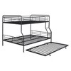 TIRAMISUBEST Full XL Over Queen Bunk Bed with Trundle, Metal Bunk Bedframe with Ladder and Guardrails, Convertible Bunk Bed - 4 of 4