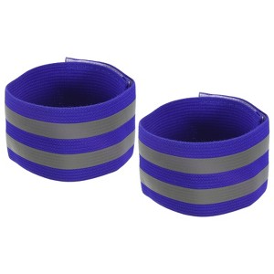 Unique Bargains Reflective Bands for Arm Wrist Ankle Leg Strip Green 2 Pack - 1 of 4