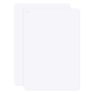 Unique Bargains Sublimation Aluminum Yard Garden DIY White Blank Metal Signs - 1 of 4