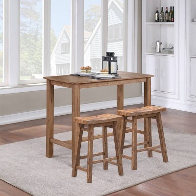 Sonoma 24" Barnwood Wire-Brush Backless Saddle Counter Stool