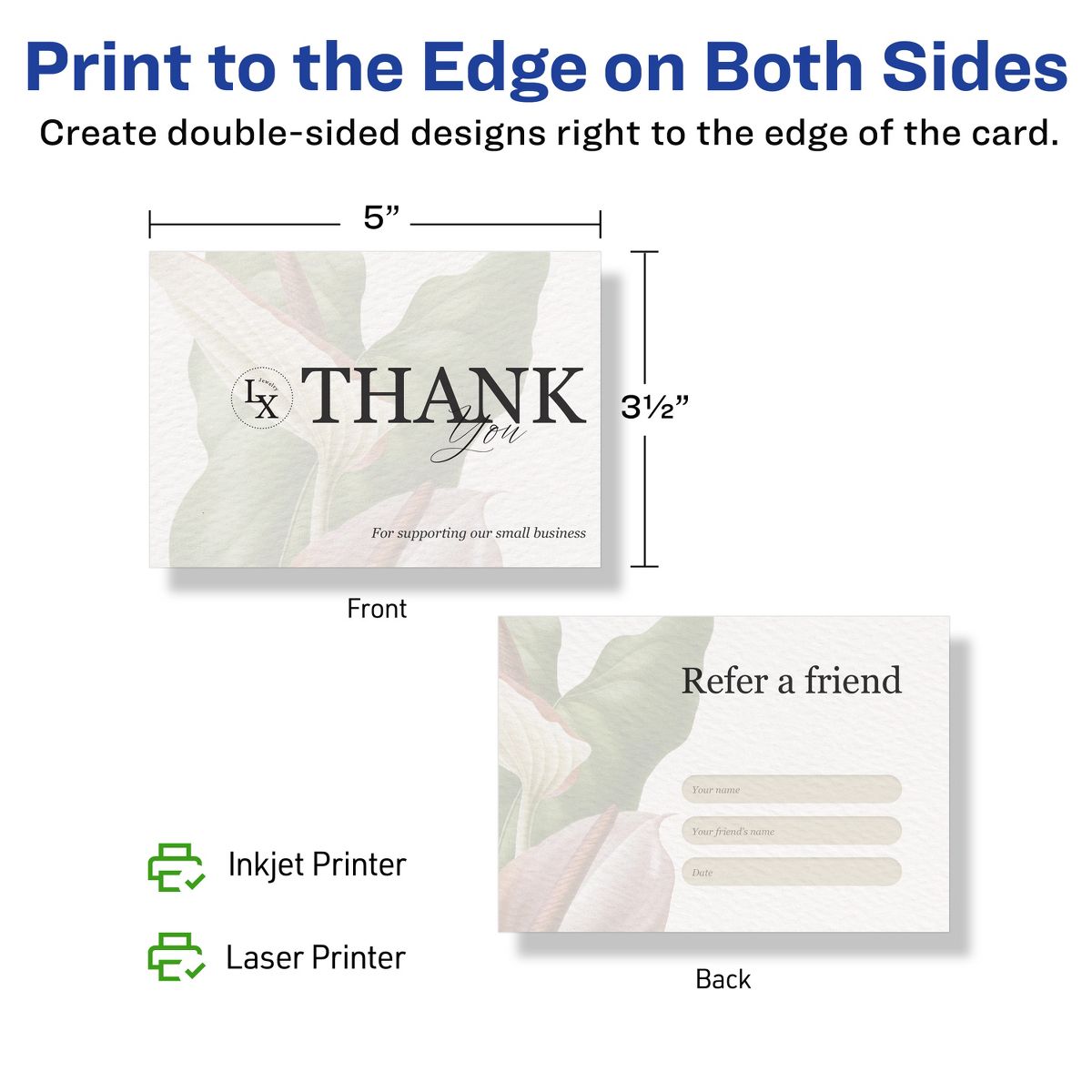 Avery Matte White Postcards, 3-1/2" x 5" Rectangle - thumbnail 6