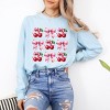 Simply Sage Market Women's Coquette Pink Cherry Chart Long Sleeve Garment Dyed Tee - 2 of 3