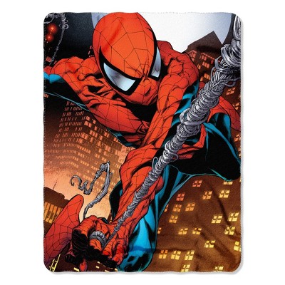 Marvel Spider-Man, "Web Swing" Fleece Throw Blanket, 45" x 60", Multi Color