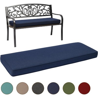 Aoodor 46.5'' x 17.7'' x 3'' Patio Bench Cushion, Olefin Fabric Slipcover Sponge Foam, Outdoor Use