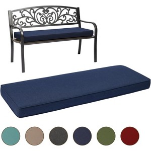 Aoodor 46.5'' x 17.7'' x 3'' Patio Bench Cushion, Olefin Fabric Slipcover Sponge Foam, Outdoor Use - 1 of 4