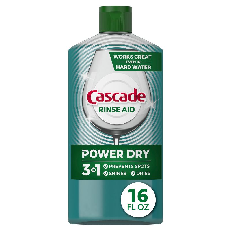 Cascade Power Dry Dishwasher Rinse Aid - 16 fl oz, 1 of 10
