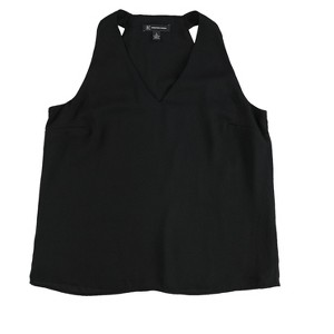 I.N.C International Concepts Womens V-Neck Tank Top, Black, Small - 1 of 2