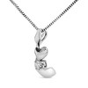 10K White Gold 1/10 Cttw Diamond Solitaire Spiral Pendant Necklace - 3 of 4