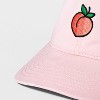Peach Emoji Baseball Hat - Pink - 4 of 4