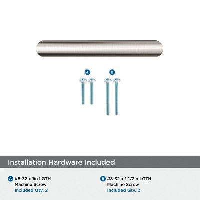 3-Inch Satin Nickel Modern Industrial Bar Pull
