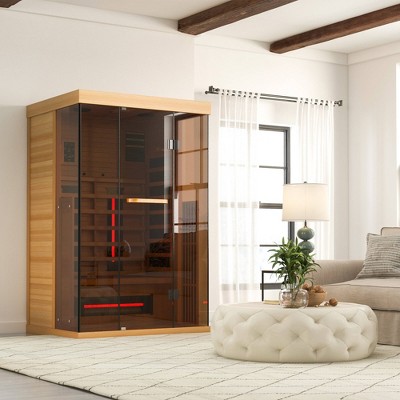 Erommy Infrared Sauna, 1-2 Person Home Sauna with 10 Minutes Warm-up Heater