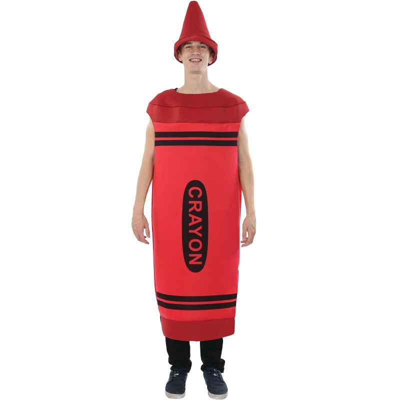Men's Red Crayon Adult Costume One Size, 1 of 2