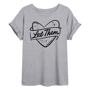 Women's - Instant Message - Let Them Oversized Graphic T-Shirt - 1 of 4