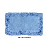 Shaggy Border Collection Bath Rug 100% Cotton Tufted Weave Ruffle Border Pattern Bathroom Rug for Machine Washable Bath Mat - 2 of 4