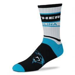 NFL Carolina Panthers Bar Stripe Adaptive Crew Socks - L