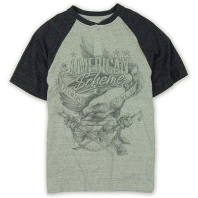 Ecko Unltd. Mens Eagle Wings Raglan Henley Shirt