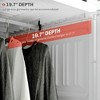 Resenkos Portable Wardrobe, Foldable Clothes Storage Organizer with 3 Compartments, Hanging Rod, Magnet Doors, White - 2 of 4