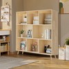 KWPZQEB Solid Pine Wood Storage Cabinet, Block Storage Cabinet, Wooden Book Shelf for Furniture, Home Decor, Natural - 3 of 4