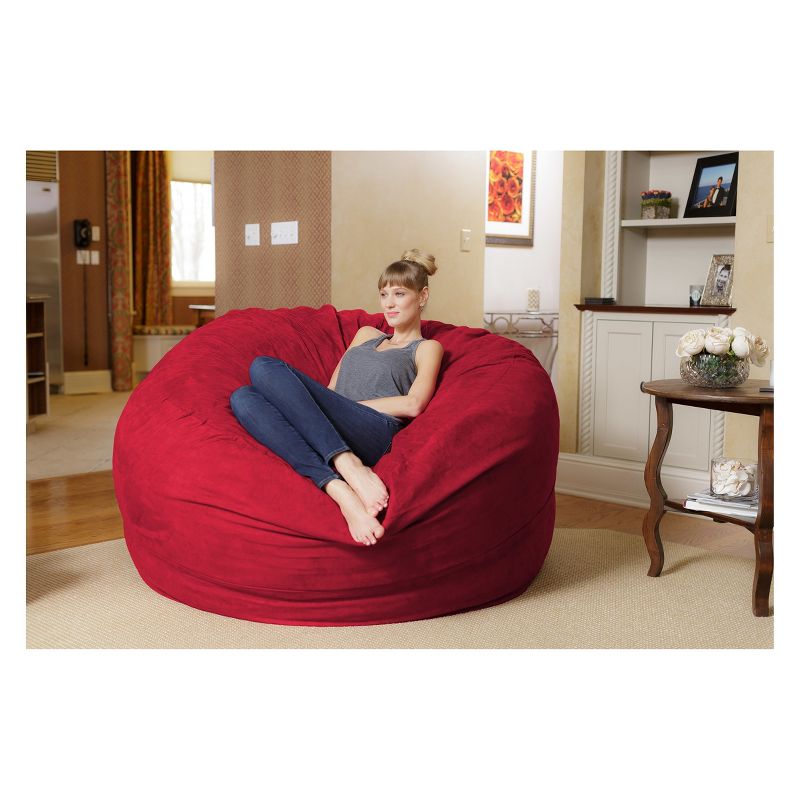 6' Huge Bean Bag Chair with Memory Foam Filling and Washable Cover - Relax Sacks, 6 of 11
