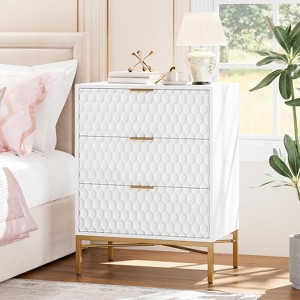 3-Drawer Dresser for Bedroom - Simply Modern Chest of Drawers with Wide Top, Wooden Design, Deep Storage for Living Room, Hallway, or Kids' Room - 1 of 4