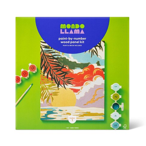 4pk Paint-by-number Canvas Board Kit Florals - Mondo Llama™ : Target