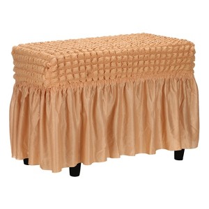 Unique Bargains Stretch Scratch-Resistant Bubble Lattice Footstool Cover Fit Length 24"-39" - 1 of 4