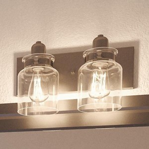 Urban Ambiance Luxury Modern Farmhouse Bath Fixture,  8-5/8"H x 13-1/4"W,  Brushed Nickel Finish, UHP2140 - 1 of 4