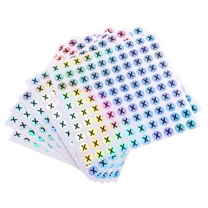 Unique Bargains Laser Capital Alphabet Round Self-Adhesive Reflective Letter Stickers 10 Pcs - 1 of 4