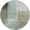 Pale Aqua And Beige Abstract Washable Indoor Outdoor Area Rug - 4 of 4