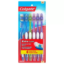 Colgate Extra Clean Full Head Soft Toothbrush - 6ct