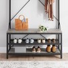 Acekool 72" Industrial Mudroom Hall Tree with Bench, 8 Hooks & Shelves, Shoe Storage Organizer for Entryway, Hallway - 4 of 4