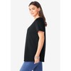 Roaman's Women's Plus Size V Neck Ultimate Tee - 4 of 4