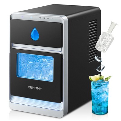 SIMZLIFE Compast Ice Maker Countertop, 16 Cubes/Cycle, Portable Ice Machine with Water Tank, User-Friendly Control,Auto-Cleaning, 1kg Storage, Black