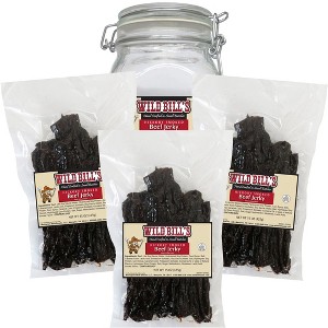 Wild Bill's Original Hickory Smoked Beef Jerky Three-Bag Starter Kit (three 15oz bags and 1 jar) - 1 of 3