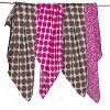 Bacati - Ikat Pink/Chocolate Swaddling Muslin Blankets set of 4 - 4 of 4
