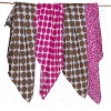 Bacati - Ikat Pink/Chocolate Swaddling Muslin Blankets set of 4 - image 4 of 4