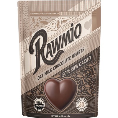 Rawmio Organic Raw Oat Milk Chocolate Hearts