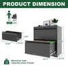 Anybear 2 Drawer Lateral File Cabinet with Lock, Metal Lateral Filing Cabinet for Home Office - 2 of 4