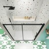 Contemporary 1/4-Inch Tempered Glass Sliding Shower Door with Smooth Mechanism and Transparent Strength - 2 of 4