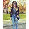 Imily Bela Classic Plaid Shirt for Women Soft Long Sleeve Casual Blouse Tops - 4 of 4