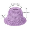 Anna-Kaci Crochet Raffia Bucket Hat Lightweight Foldable Wide Brim Sun Hat for Stylish Summer Protection - 3 of 4