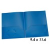 Oxford® Poly Two Pocket Portfolio, Blue, Pack of 25 - 2 of 3