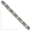 Chisel Stainless Steel Polished with Grey Carbon Fiber Inlay 8.25" Link Bracelet - 4 of 4