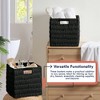 Ornavo Home 6 Pack Paper Wicker Storage Shelf Basket Cube Bin with Handles - 4 of 4